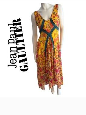 Jean Paul Gaultier Soleil Floral Yellow Dress